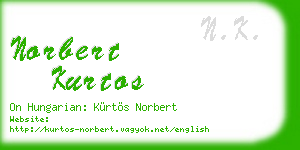 norbert kurtos business card